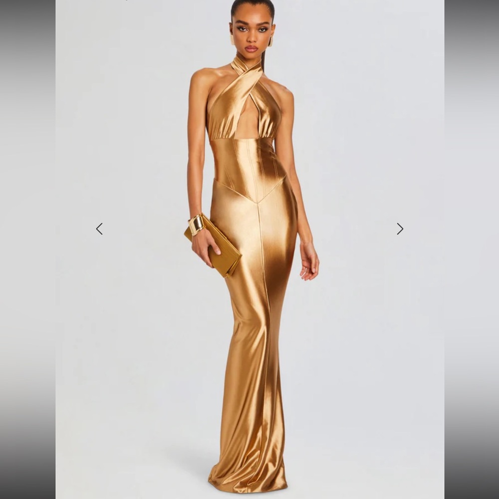 retrofete Charity Dress in Gold